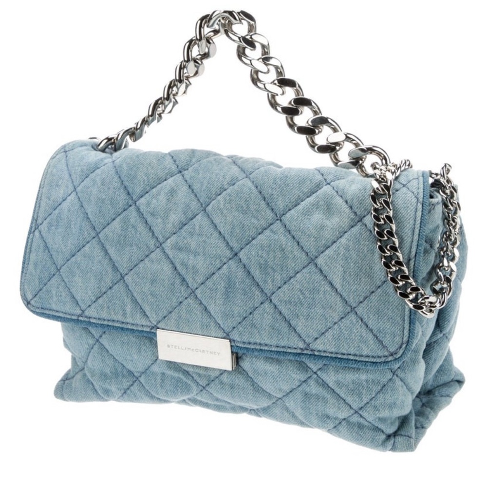 NWT - STELLA MCCARTNEY
Soft Quilted Denim Beckett Shoulder Bag In Blue - Picture 2 of 16